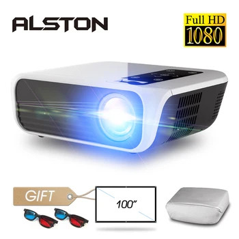 

ALSTON T8 Full HD 1080p projector 4k 5000 Lumens cinema Proyector Beamer HDMI USB AV with gift