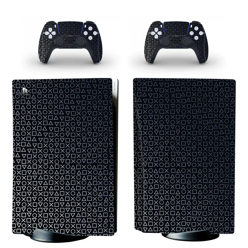New PS5 Standard Disc Edition Skin Sticker Decal Cover for PlayStation 5 Console and 2 Controllers PS5 Skin Sticker Vinyl 