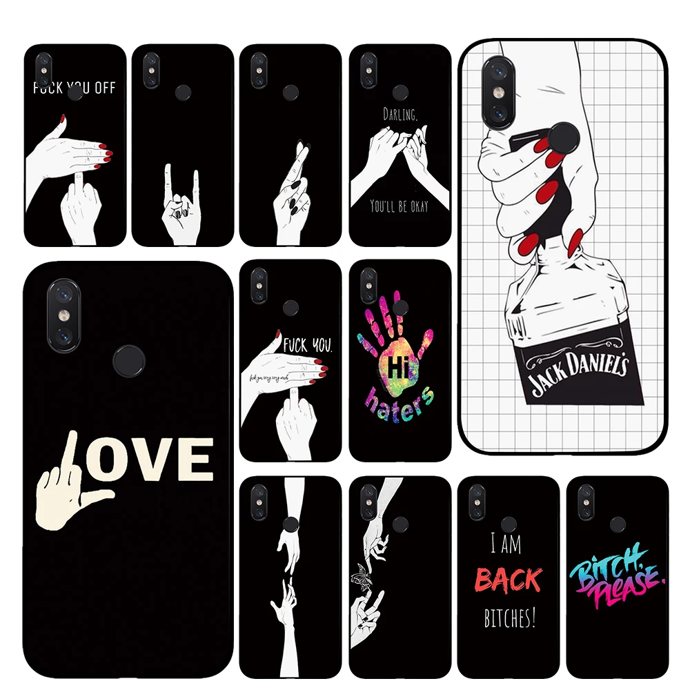 

Gesture black and white For Xiaomi Redmi GO 4 5 6 7 Pro 4A 4X 5A 5Plus 6A cases cover
