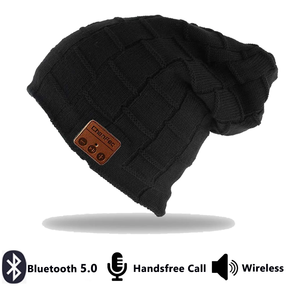 Музыкальная шляпа с беспроводной Bluetooth V5.0 шляпа, встроенные HD стереодинамики и микрофон с перезаряжаемыми USB холодными наушниками