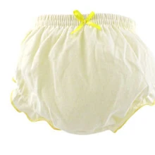 Детское нижнее белье из хлопка, трусики для девочек для малышей для младенцев модные милые кружевные трусы для детей, однотонные шорты с бантом