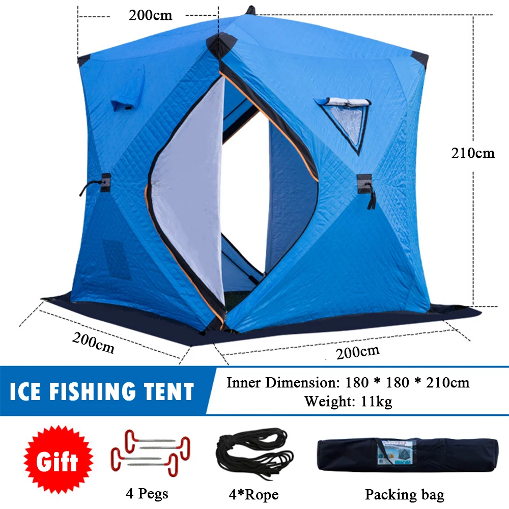 Abrigo de Pesca Fácil de Configurar Barraca de Pesca Barraca de Pesca à Prova Barraca de Acampamento de Pesca & à Prova de Vento Gelo Portátil Inverno Prova Dwaterproof Água no à 5 de configurar inverno barraca de pesca no