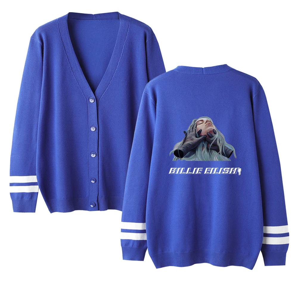 Billie Eilish свитер с принтом для мужчин и женщин, топы, модная спортивная одежда, кардиган унисекс, свитер для мальчиков и девочек, уличная куртка, подарки