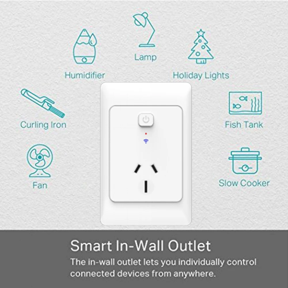 ACCKIP приложение Tuya управление таймером Мини Wifi беспроводной мульти Google дома Amazon розетка AU умная розетка для домашней автоматизации