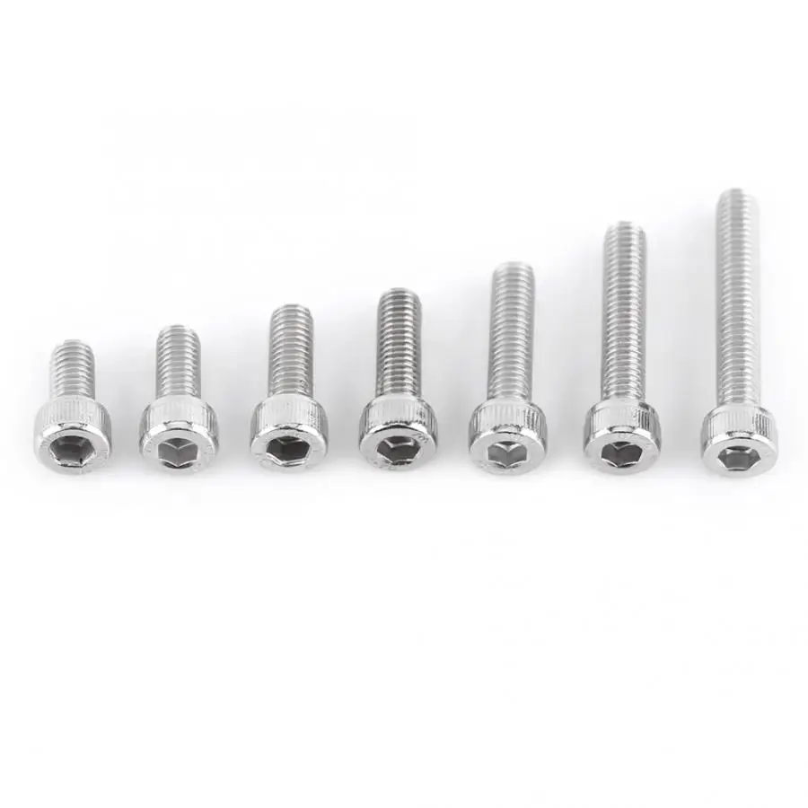 

Stainless Self Tapping screws 50pcs M5 304 Stainless Steel Hex Socket Cap Head Full Thread Screws Bolts HighQ Screw Nut