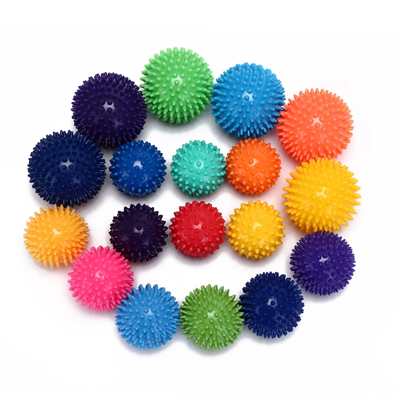 7cm/7.5cm/9cm Fitness PVC Hand Massage Ball PVC Soles Hedgehog Sensory Training Grip The Ball Portable Physiotherapy