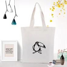 Холщовая Сумка-тоут, сумка для иллюстрации, пользовательский принт логотипа DIY, повседневное использование, экологический многоразовый переработанная хозяйственная сумка