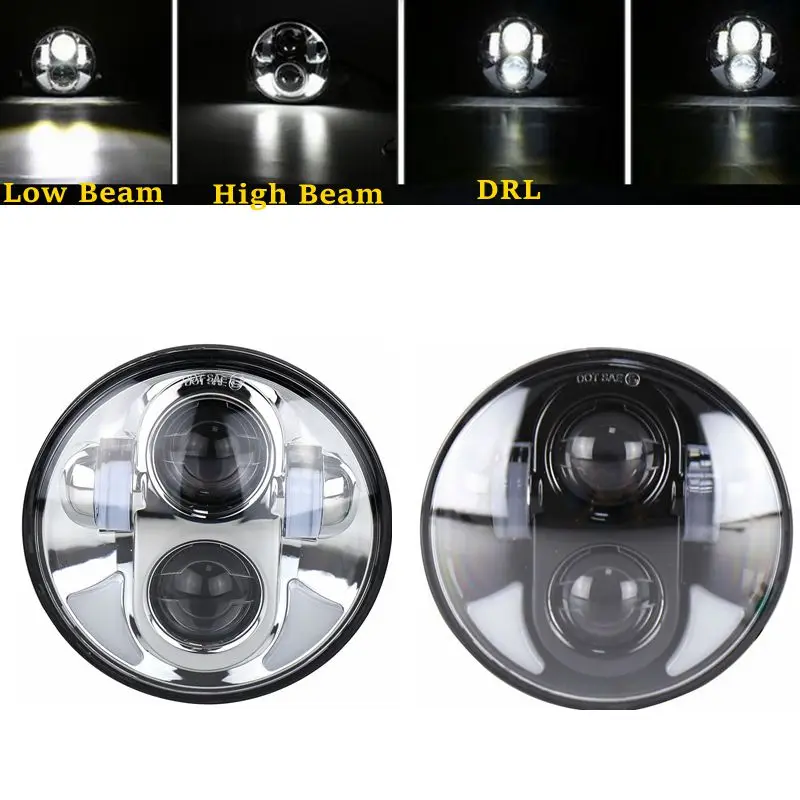 Cheap Offer for  5.75 Inch led headlight 5 3/4" Motorcycle headlamps with 5.75" led headlight housing bucket for Har