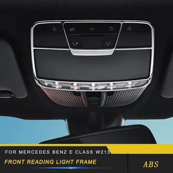 

For Mercedes Benz E Class W213 C Class W205 Car Front Reading Light Lamp Cover Trim Frame Sticker Chrome Accessories