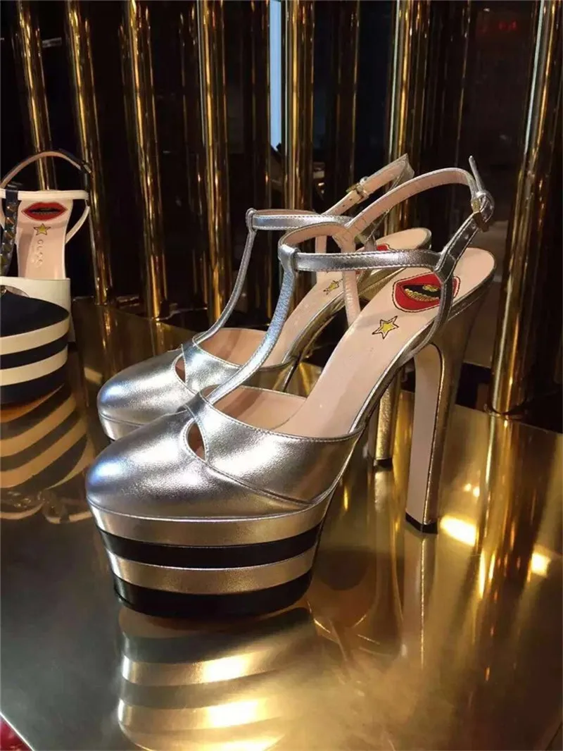 High Quality Genuine Cow Leather Summer Sandals Women Heels Shoes Designer Luxury Tiger Rivet Lady Party Club Pump | Обувь