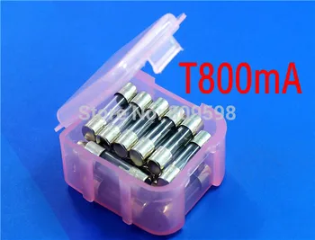 

(20 pcs/lot) T800mA 250V 5 x 20mm Slow Blow Glass Tube Fuse, UL VDE RoHS Approved, 800mA,0.8A,0.8Amp.