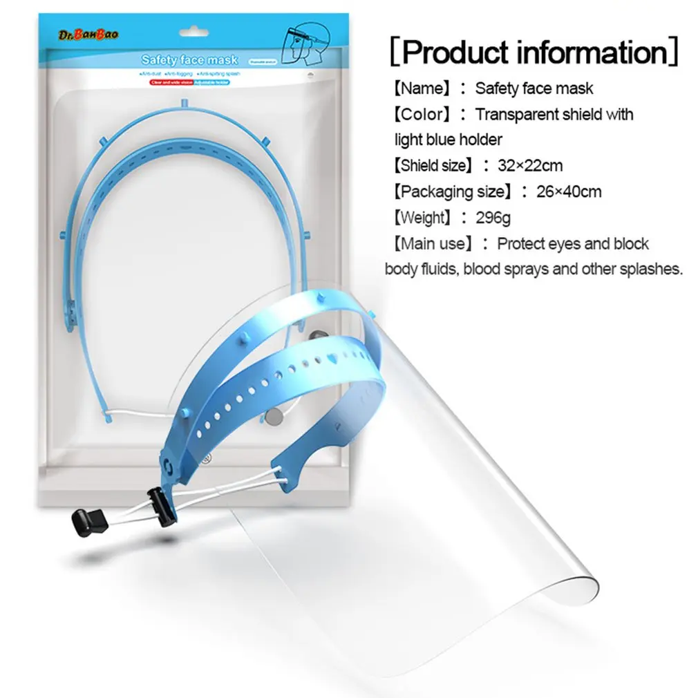 

Medical Mask Shield Pet / Polyester Face Protection Isolation Mask Multi-Function Anti-Dust And Anti-Fog Mask 1 Set