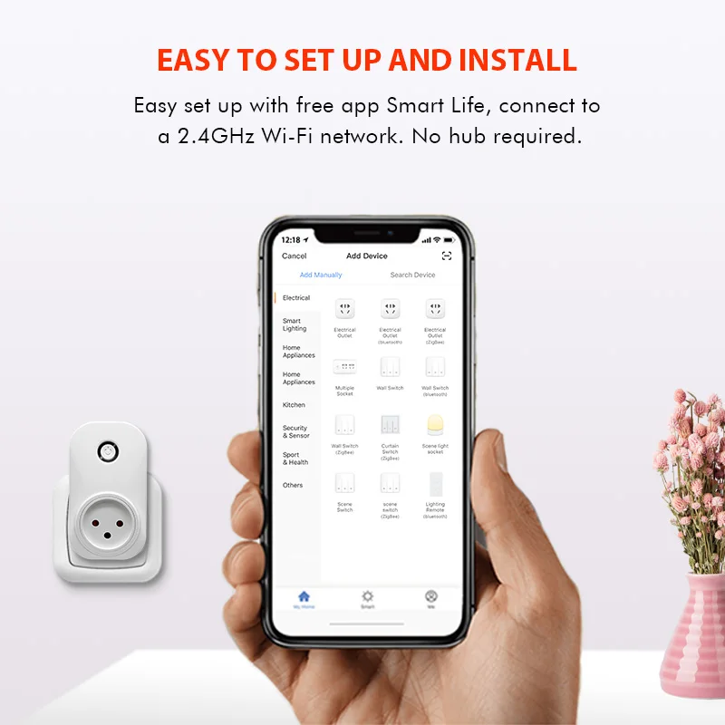 4PCS Tuya Smart Life Wifi Socket IL Type 16A Plug App Remot Control Voice  Control With Google Home Alexa Echo Timer the Devices