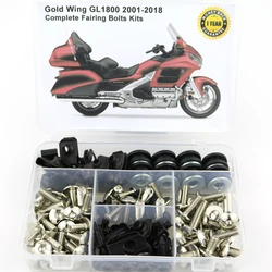 Motorcycle Complete Full Fairing Bolts Kit with Speed Nuts & Side Covering Screws - Steel Construction (Silver)