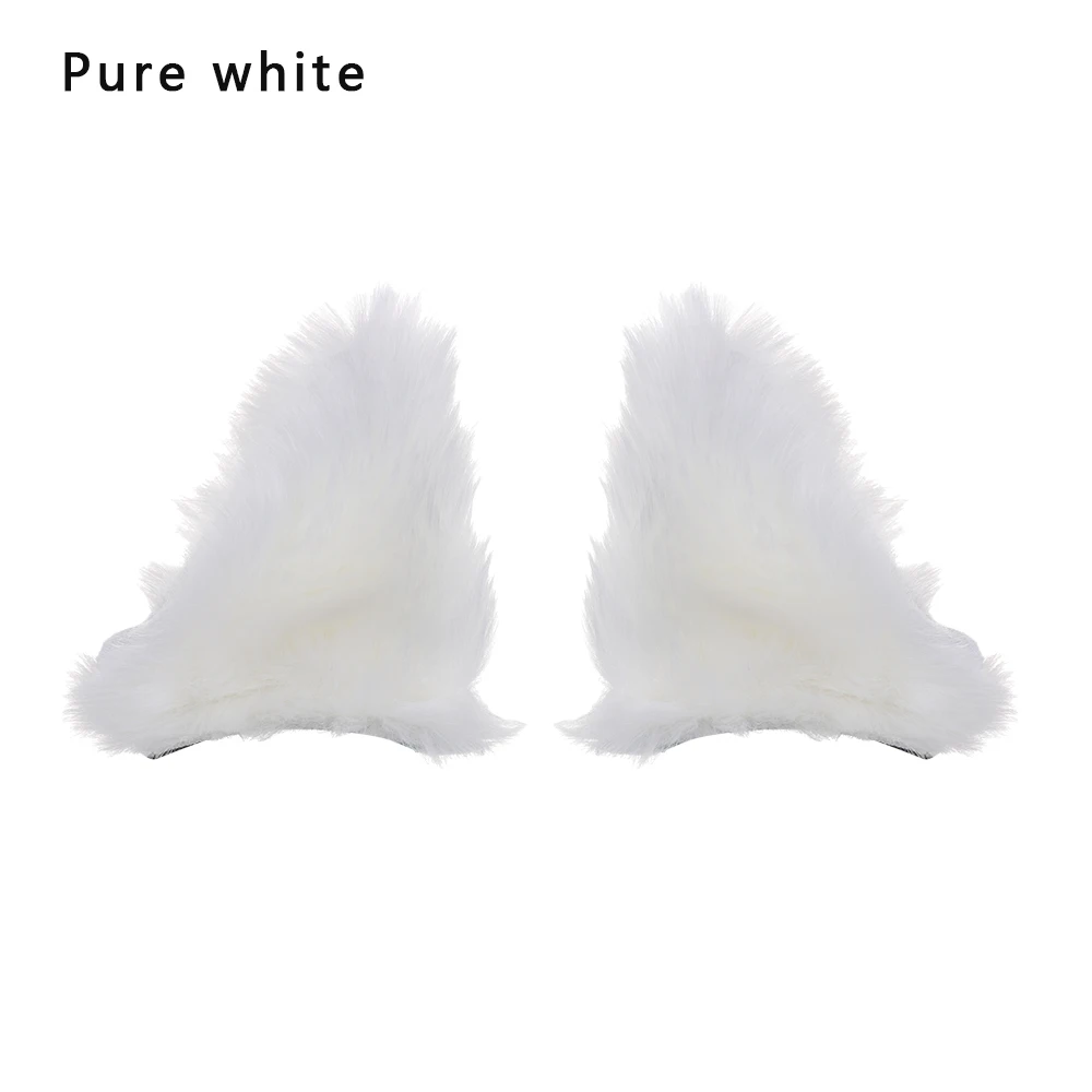 Вечерние заколки с кошачьими ушками для косплея на Хэллоуин Orecchiette Club Bar Аниме Косплей Мультяшные заколки для волос маленький колокольчик аксессуары для волос - Цвет: Pure White