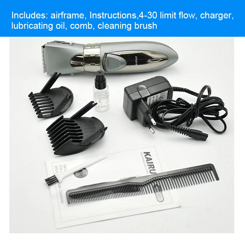 Electric Hair Clipper Razor Waterproof Hairs Trimmer Shaver Cutting Rechargeable Haircut Kit