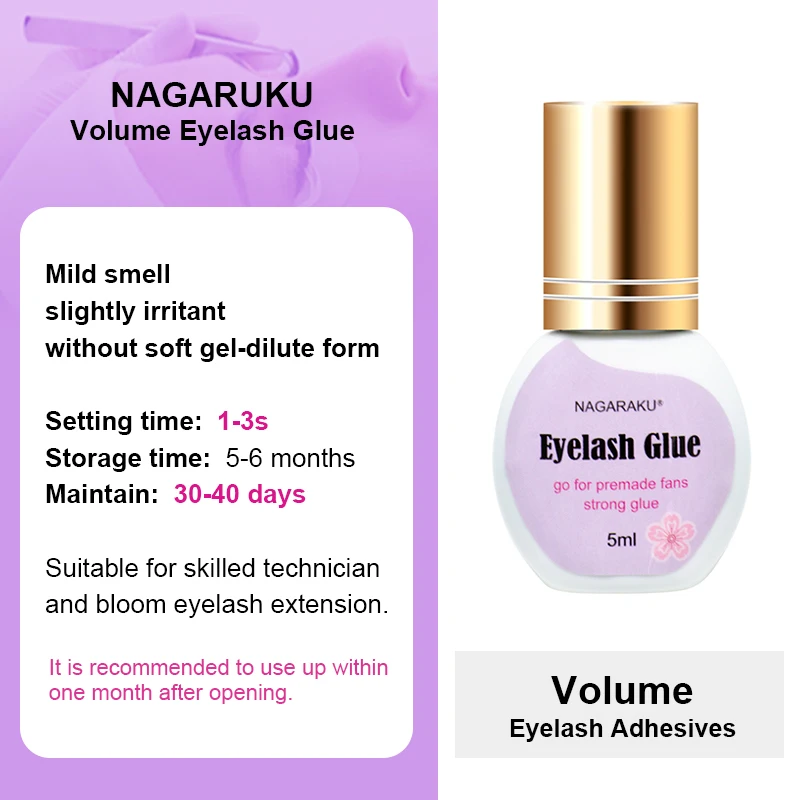 volume glue NAGARAKU клей для наращивания ресниц макияж Maquiagem 5 мл без моделирования низкий запах быстросохнущая долговечная магнитная наклейка для ресниц - Цвет: volume glue