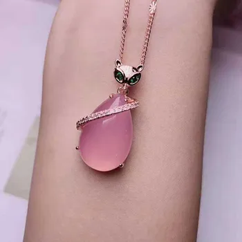 

Natural emerald green agate inlaid with S925 silver pendants