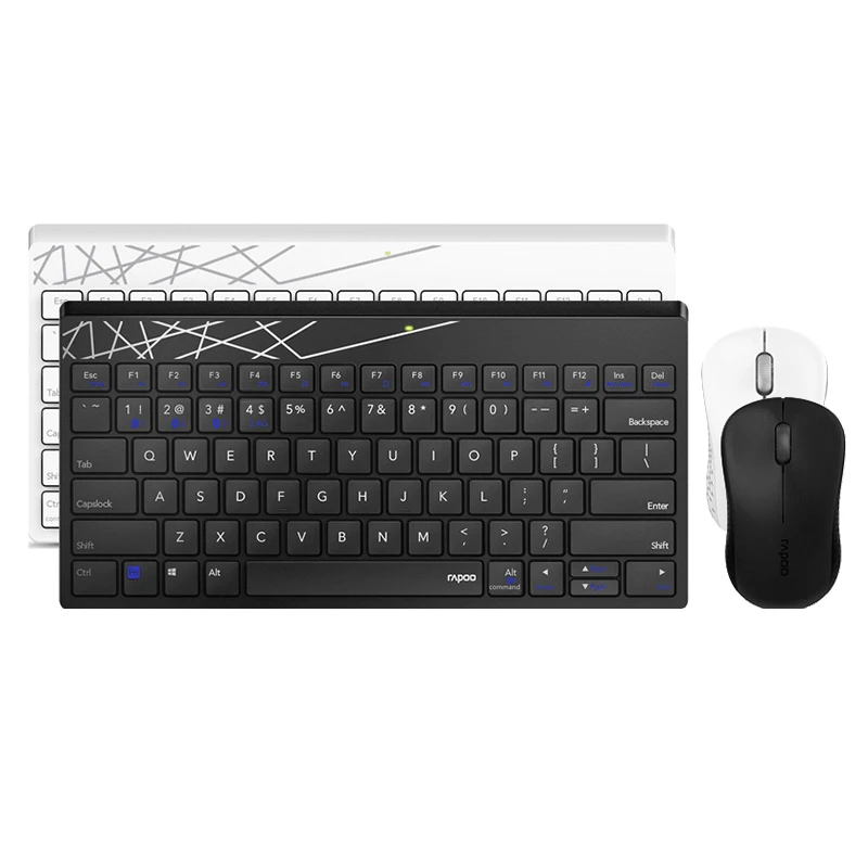 Rapoo 8000GT wireless bluetooth keyboard and mouse set, bluetooth 3.0/4.0  wireless 2.4G, small and portable business office mute|Keyboard Mouse  Combos| - AliExpress