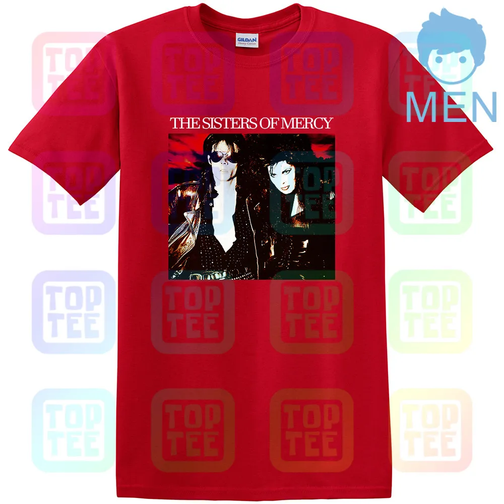 Красный Новая Черная футболка «SISTERS OF MERCY THIS CORROSION'87 DARK WAVE THE MISSION S-XXL» - Цвет: Красный