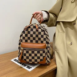 YILIAN Women's soft leather backpack Retro printed women's 2022 shoulder bag Leisure travel backpack large capacity schoolbag