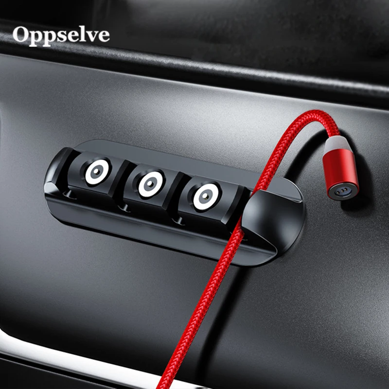 

Oppselve Universal Magnetic Cable Plug Connector Storage Box Type C Micro USB Magnet Wire Tip Plugs Organizer Usb C Type C