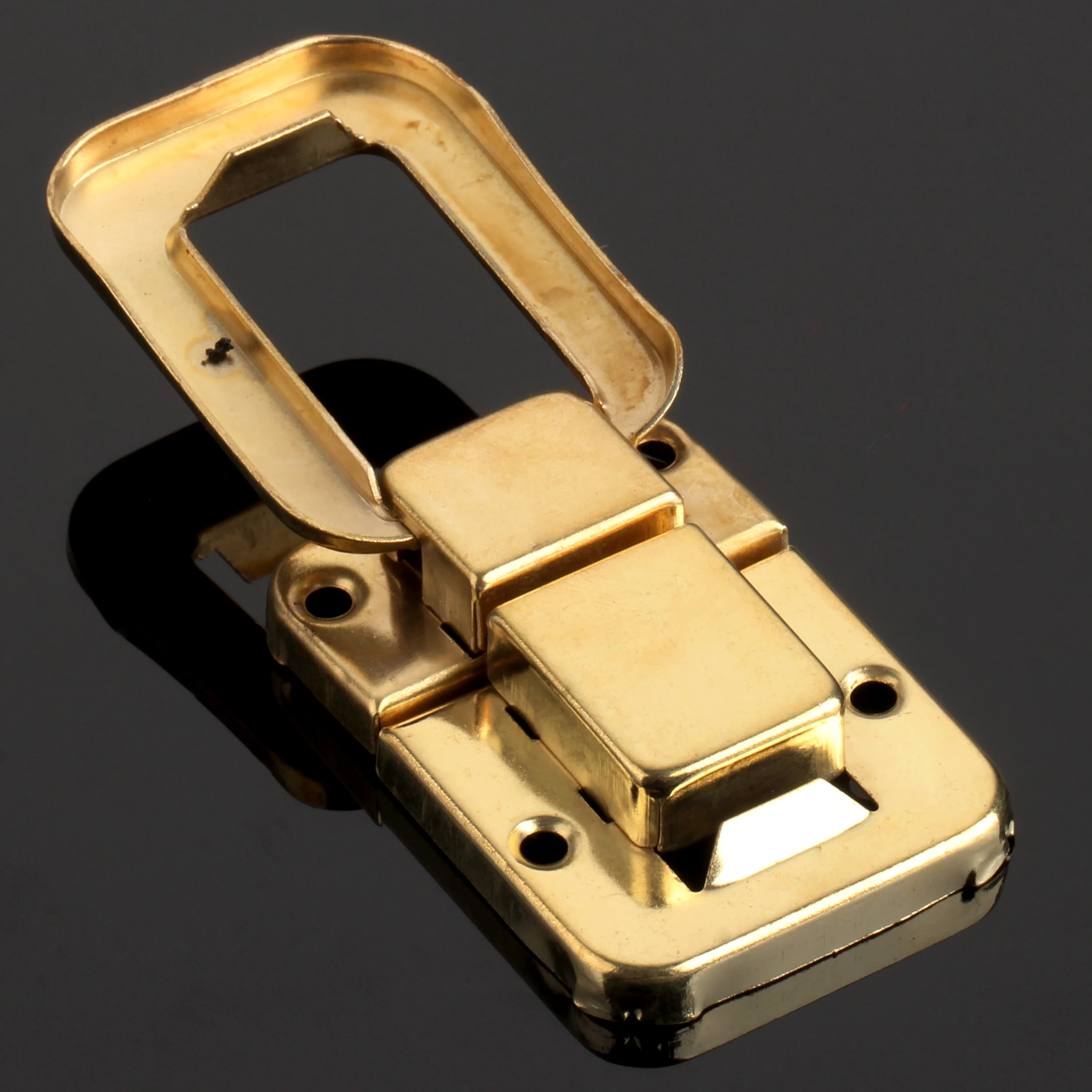 1Pc Antique Gold Box Latches Decorative Hasp Jewelry Wooden Box Suitcase Hasp Latch Toggle With Screw Vintage Hardware 48*32mm