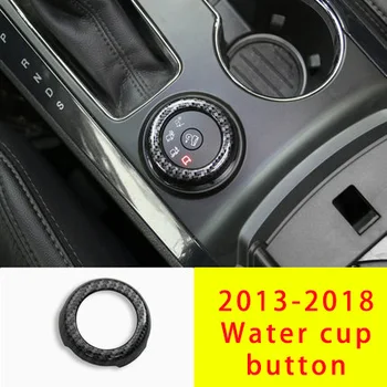 

For Ford Explorer 2016-2019 carbon fiber Water cup button frame molding trim 1pc
