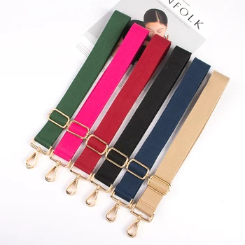 

3.8cm wide Pure color canvas bag strap adjustable for Single shoulder bag handle strap belt Accessories