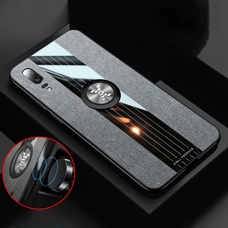 Ikrsses для huawei P20 Pro Чехол простая скатерть текстура автомобильный держатель с магнитным креплением чехол для huawei P20 lite Nova 3e TPU рамка Крышка