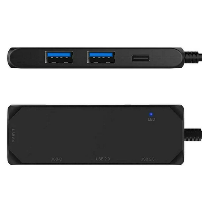 Портативный USB-C 4K концентратор type-C к USB 2,0 адаптер с 1 штекерным портом 4 гнезда SD998