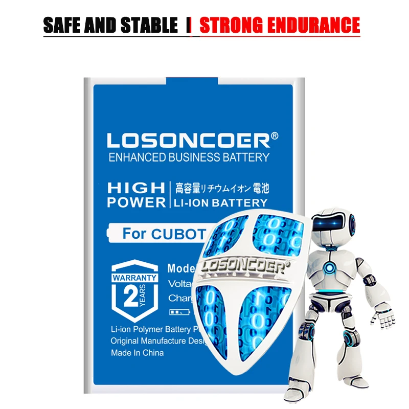 Аккумуляторы LOSONCOER для телефонов CUBOT MAX литий ионный аккумулятор 5600
