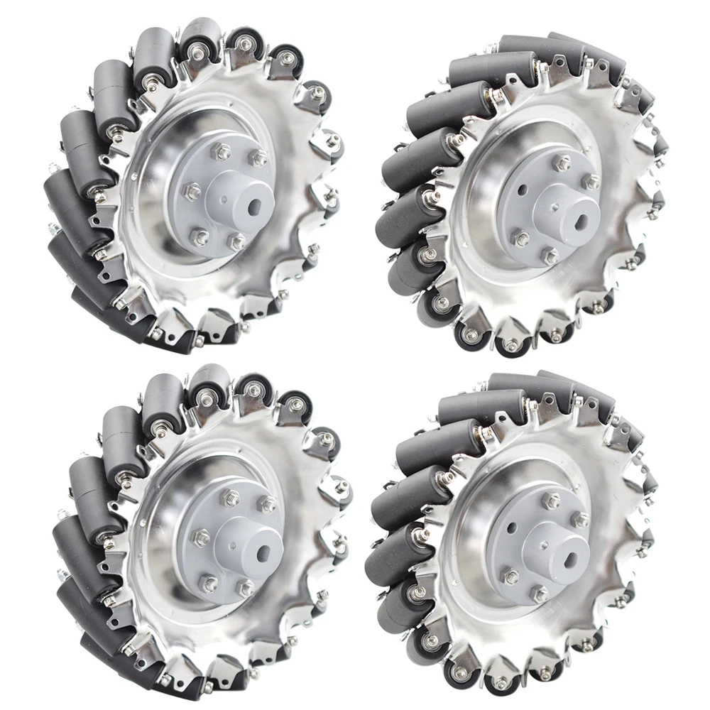 

4pcs 140KG Load 152mm Mecanum Wheel with 8mm Couplings for 36/42mm Motor for Arduino Research Logistics Car Shooting