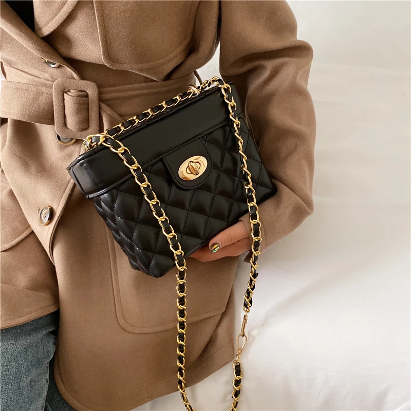 Модные трендовые женские сумки через плечо, роскошные сумки с цепочкой, женские дизайнерские сумки с откидной крышкой, маленькие сумки на плечо
