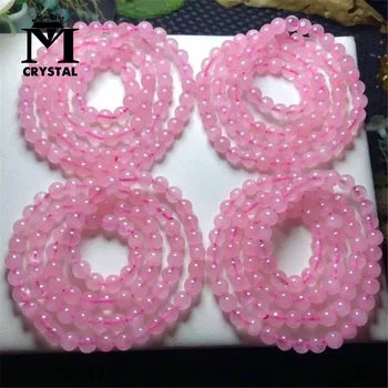 

Natural rose quartz crystals Bead stones Wealthy healing stones bracelet make of tumbled stones