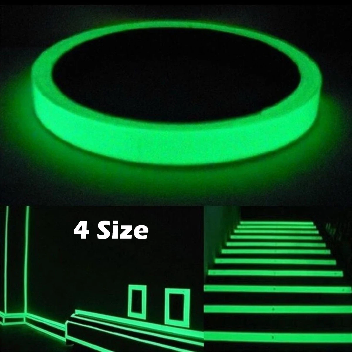1PC Luminous Tape Self Adhesive Glow In The Dark Wall Sticker Fluorescent Light 