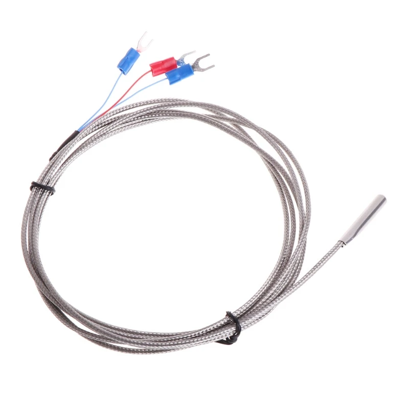 Stainless Steel RTD PT100 Temperature Sensor Thermocouple with 2m 3 Cable Wires Stainless Steel RTD PT100 Temperature Sensor Thermocouple with 2m 3 Cable Wires