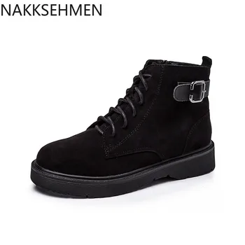 

2020NewStyleSingle Boots Autumn and Winter Short Boots Motorcycle Boots British Style Autumn Students All-match Large Size Boots