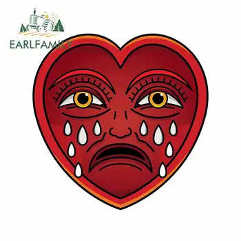 

EARLFAMILY 13cm x 13cm for Cry Heart Tattoo Motorcycle Car Stickers Vinyl Graffiti Sticker Waterproof Occlusion Scratch Decals