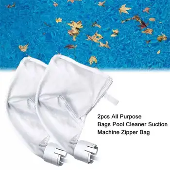 

2Pcs All Purpose Zipper Bag Replacement for 360/380 Pool Cleaner Suction Machine wide zipper opening makes swimming pool mesh