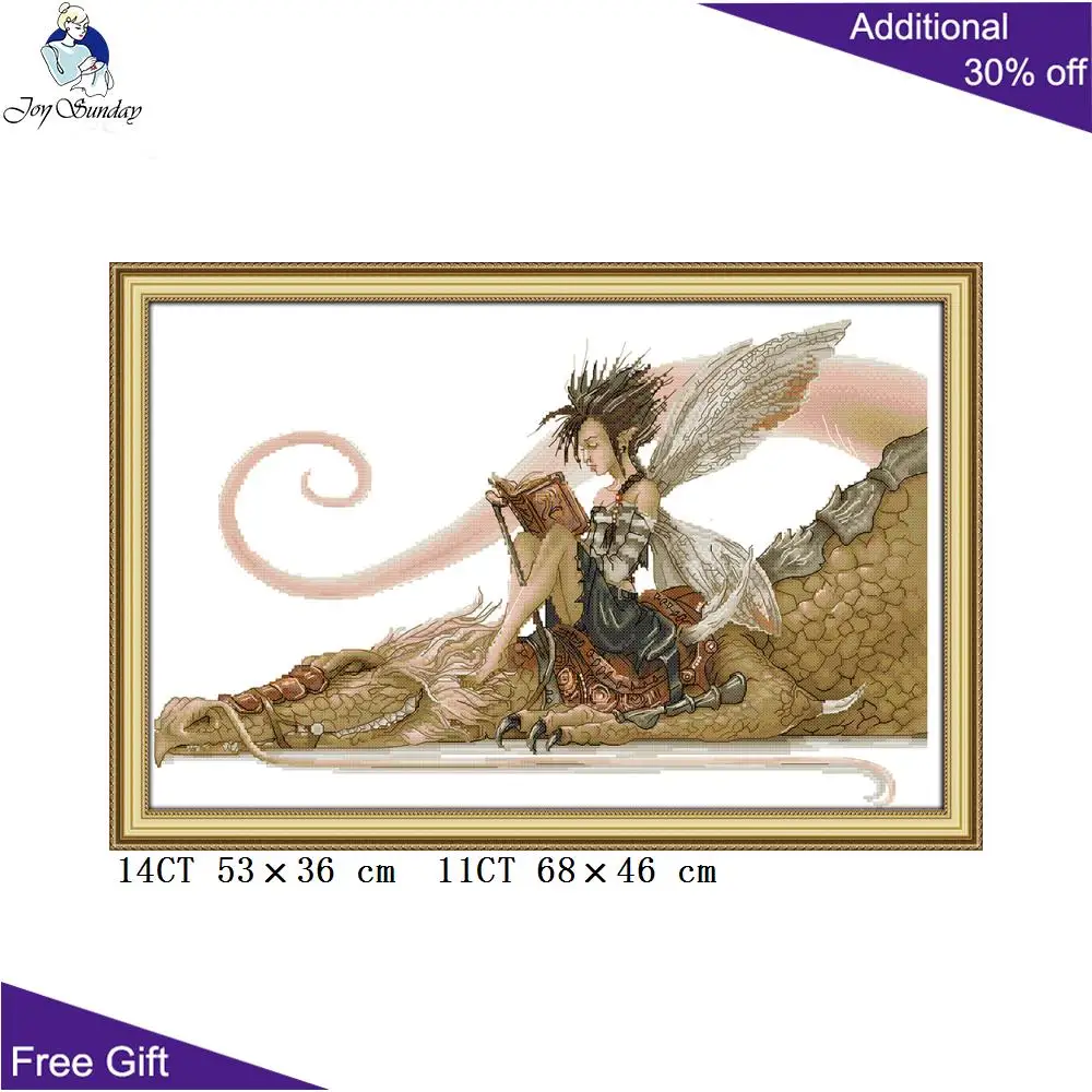 Рукоделие Joy Sunday Dragon DA154 14CT 11CT подсчитанный и штампованный домашний декор вышивка