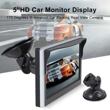 

5 inch Ultra-slim Colorful TFT 16/9 HD Car Monitor Display Screen with Suction Cup Car Interior Accessories