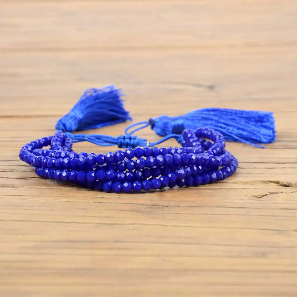 Miyuki сглаза ювелирные изделия, браслеты для женщин Корона браслет Хамса богемный персонализированный браслет femme тонкая синяя линия braclets