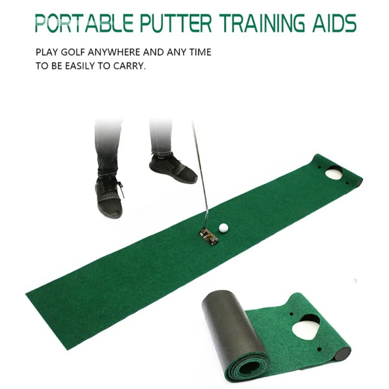 

Foldable Golf Putting Mat Thick Smooth Practice Putting Carpet Rug Set Ball Return Golf Putting Green For Indoor Home Office