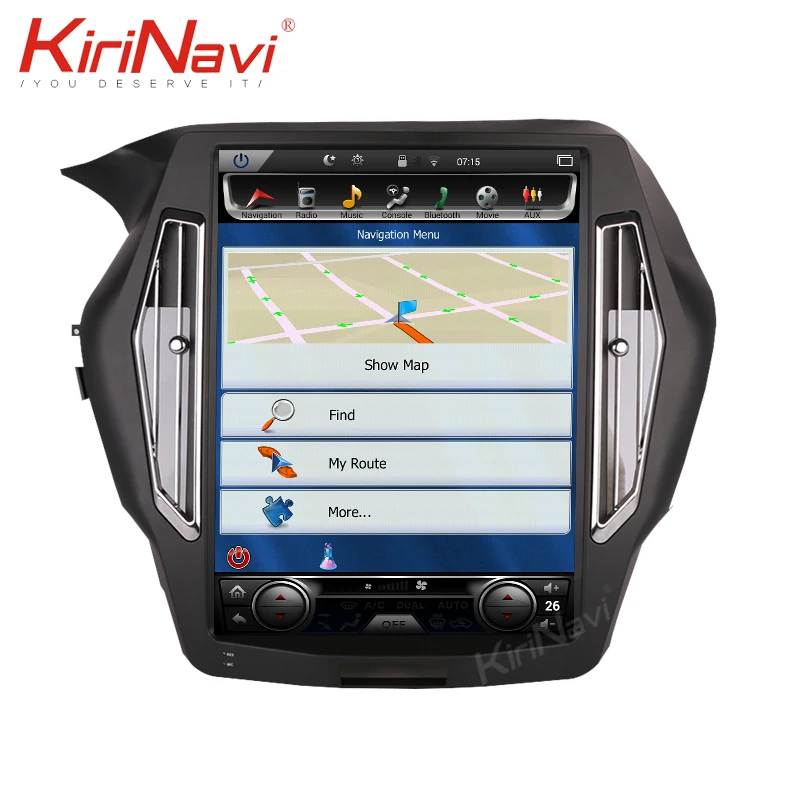 KiriNavi вертикальный экран Tesla style 15 ''Android 7,1 автомобильный Радио gps навигатор для Honda Accord DVD Автомобильный плеер wifi 4G