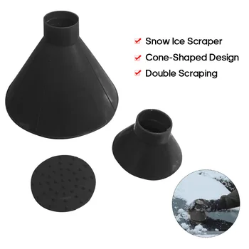 

3PCS Window Glass Cleaning Tool Scraper Outdoor Funnel Windshield Magic home Snow Remover Car Tool Cone Shaped Ice Scraper