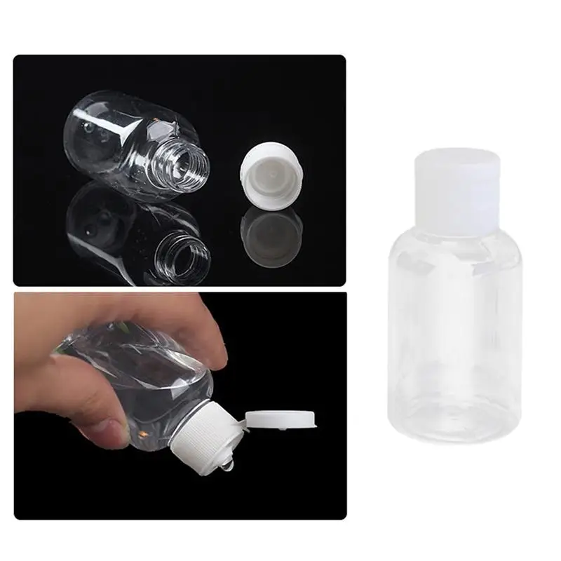 

15Pcs 50ml Plastic Refillable Bottles Sample Bottle Container Jar Pot Vial With Lid Perfect For Emollient Water Shower Gel