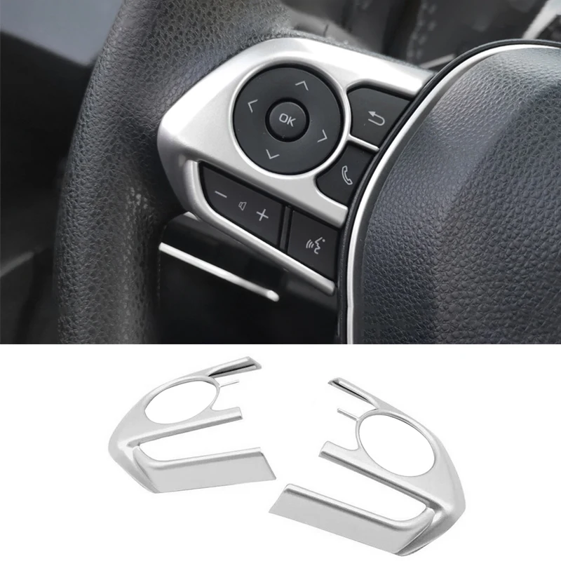 Sleek Car Steering Wheel Button Trim Cover Sticker Accessories