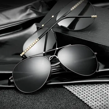 

Classic Pilot Photochromic Sunglasses Men Driving Clear Polarized Lens Sun Glasses Male Vintage Brand Sunglass UV