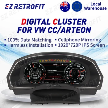

12.3 inches Virtual Cockpit IPS Digital Instrument cluster virtual dashboard Speedometer headunit for VW Arteon CC Passat B8